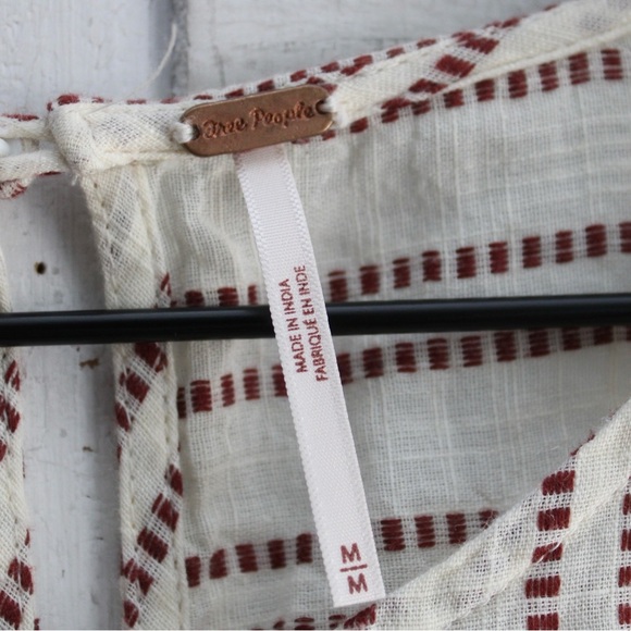 Free People Cream Brown Lightweight Kenny Striped One-Piece Jumpsuit Size Medium - Picture 6 of 11